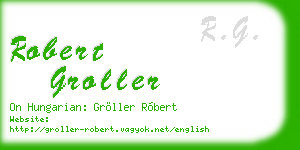 robert groller business card